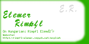 elemer rimpfl business card